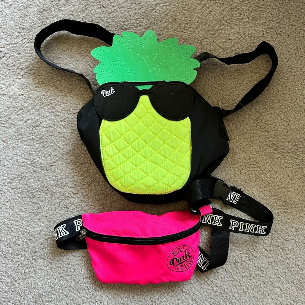 Victoria's Secret PINK Pineapple Cooler and Fanny Pack